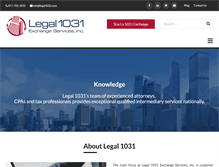 Tablet Screenshot of legal1031.com